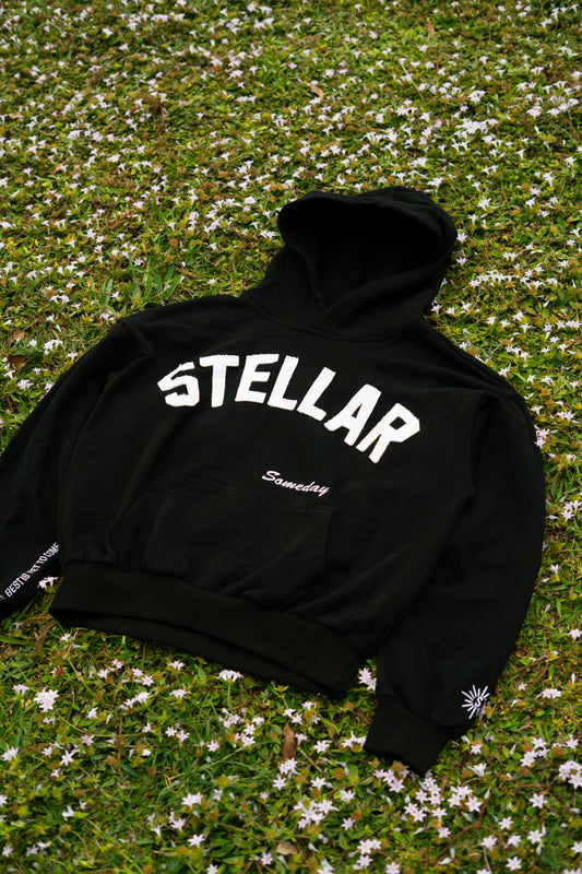 STELLAR SOMEDAY HOODIE - COAL BLACK / IVORY