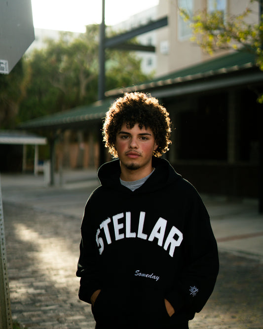 STELLAR SOMEDAY HOODIE - COAL BLACK / IVORY
