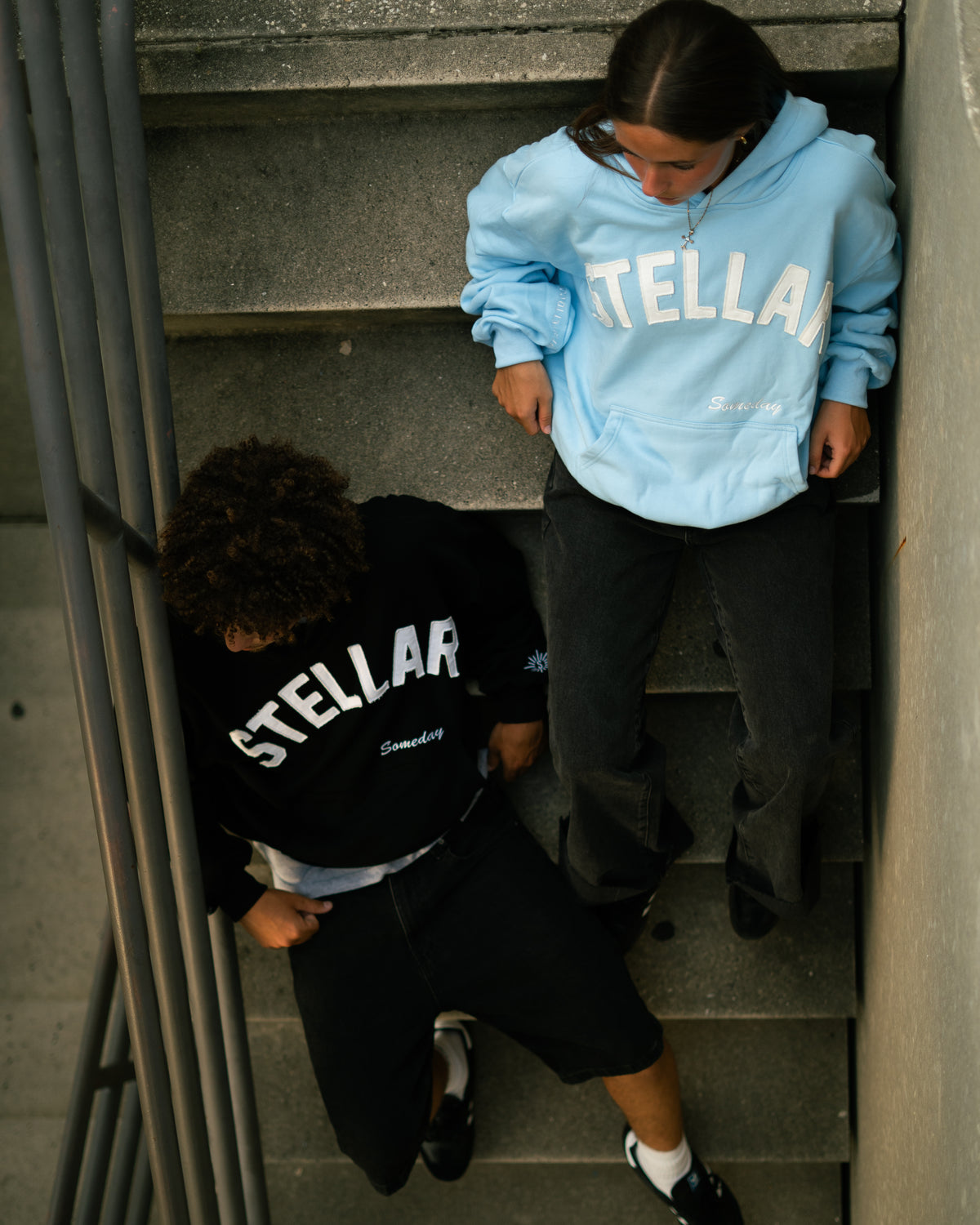 STELLAR SOMEDAY HOODIE - GLACIER BLUE / IVORY