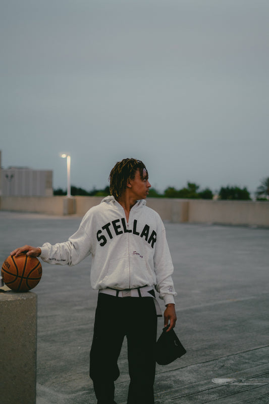 STELLAR SOMEDAY ZIP-UP - HEATHER GREY/ COAL BLACK
